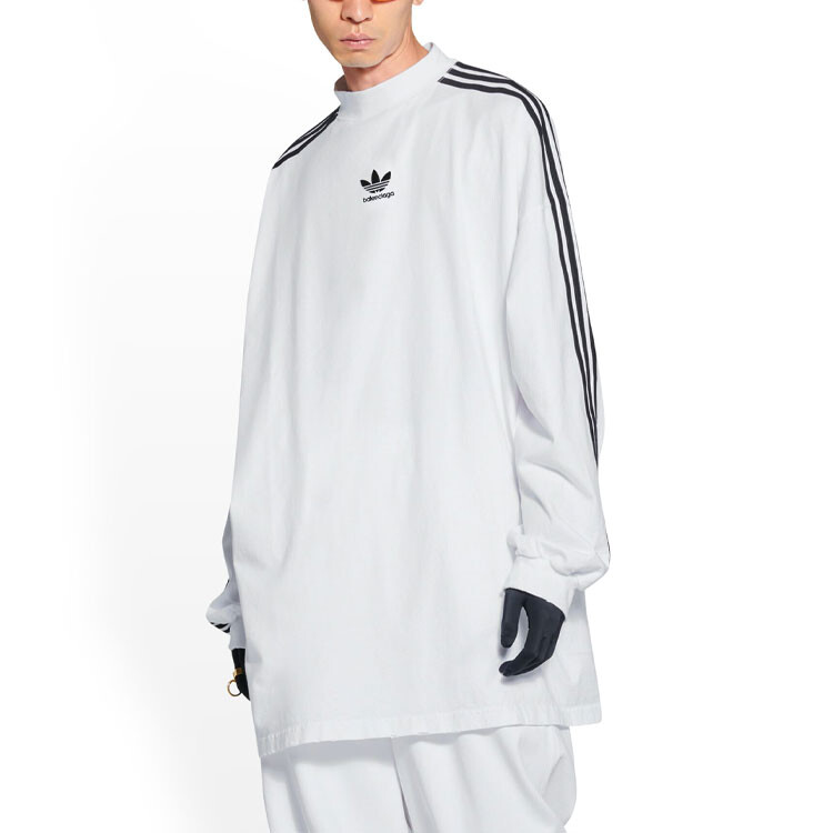 Футболка с длинным рукавом X Adidas, большого размера Balenciaga, белый — фото 4