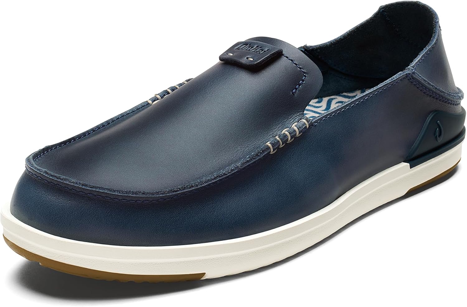 

Мужские кожаные слипоны OLUKAI Kakaha, премиальная кожа, для формального и повседневного использования, комфорт и удобная посадка на каждый день, Lagoon/Lagoon