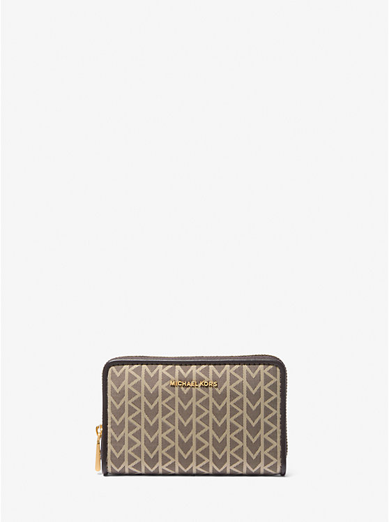 

Jet set small mk2000 жаккардовый кошелек с логотипом Michael Kors, бежевый