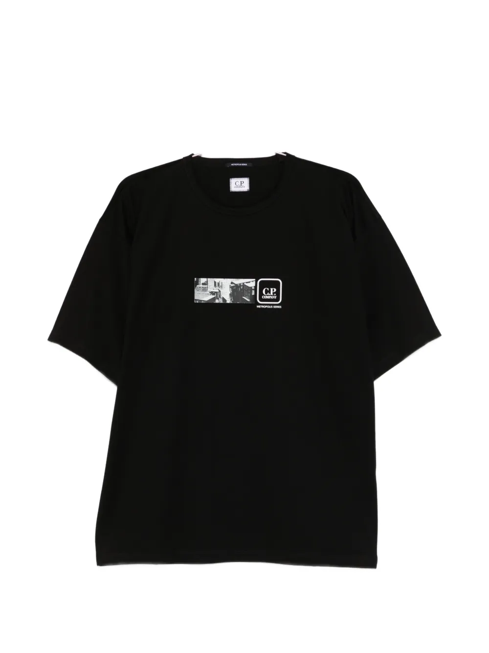 

Футболка с графическим принтом и короткими рукавами C.P. Company, черный