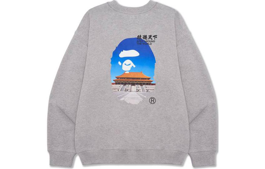 

Толстовка Bape Ape World Series для мужчин A Bathing Ape, серый