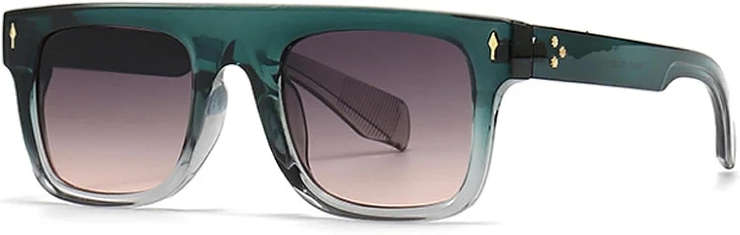 

Мужские солнцезащитные очки Retro Rivets в стиле панк с градиентным переходом цвета и защитой от УФ-излучения UV400. Женские солнцезащитные очки Retro Rivets TVTBBVV, Dark Green Gray Pink