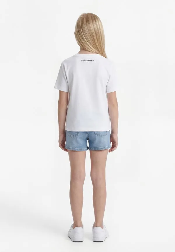 Футболка с принтом Karl Lagerfeld Kids, White — фото 2