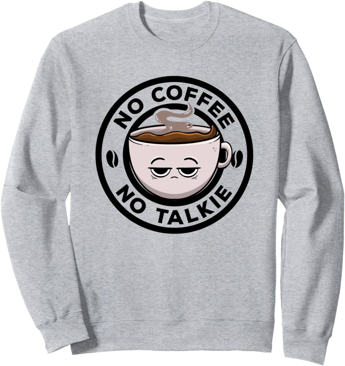 

Без кофе, без разговоров. Милая толстовка для любителей кофе, забавная толстовка для любителей кофеина, серая No Coffee No Talkie Art Coffee Puns Irony Sarcasm, Серый, Без кофе, без разговоров. Милая толстовка для любителей кофе, забавная толстовка для лю