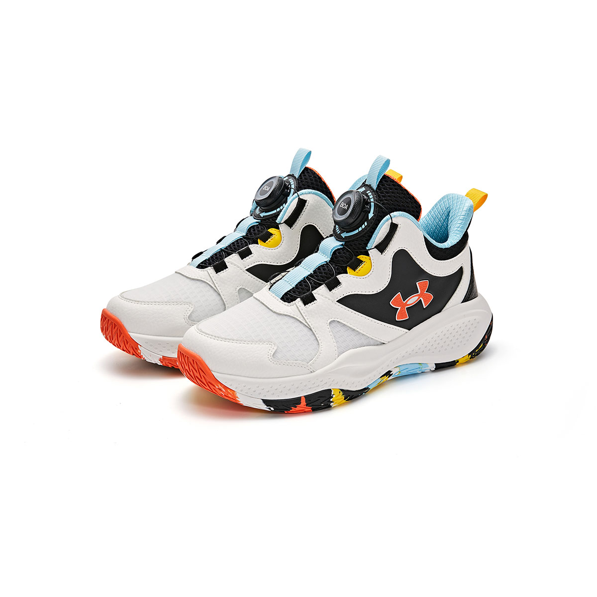 Детские баскетбольные кроссовки Unisex Under Armour, черный/белый — фото 4