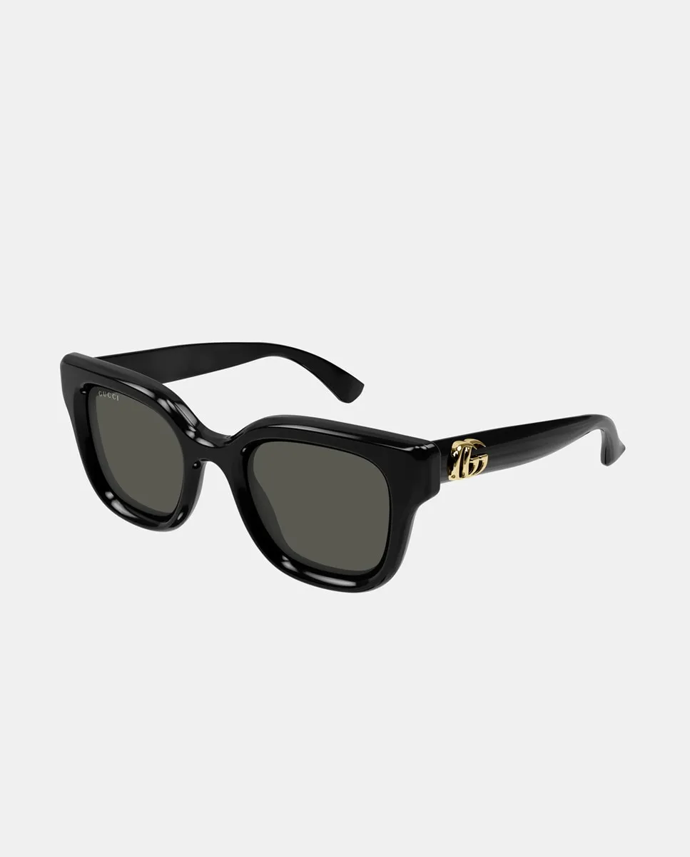 

Овальные литые женские солнцезащитные очки Gucci, черный