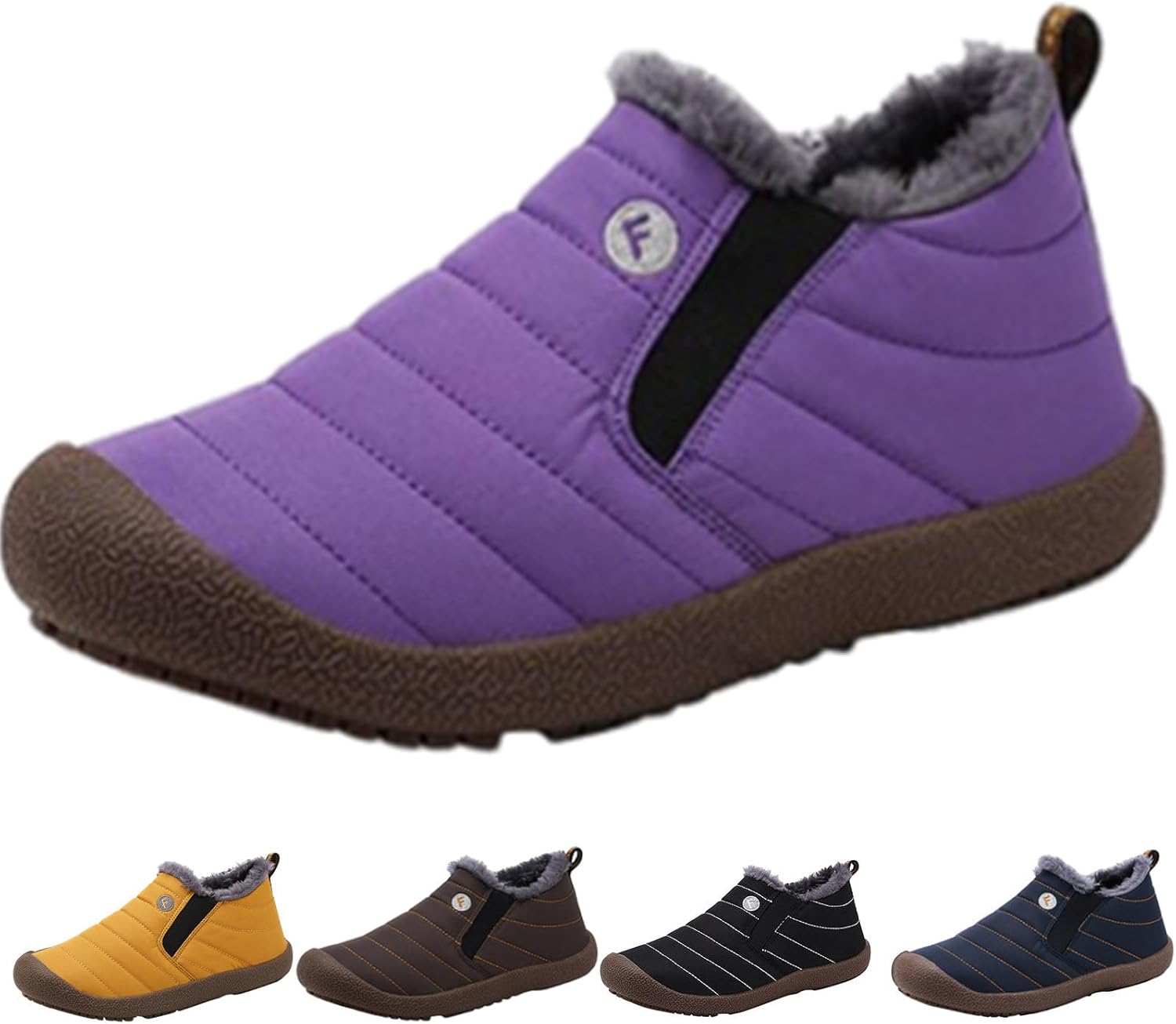 

Мужские сапоги Dsisskai Kaegreel, водонепроницаемые утепленные мехом снегоступы Kaegreel для мужчин, зимние легкие обувь на липучке с противоскользящей подошвой для мужчин и женщин, фиолетовый