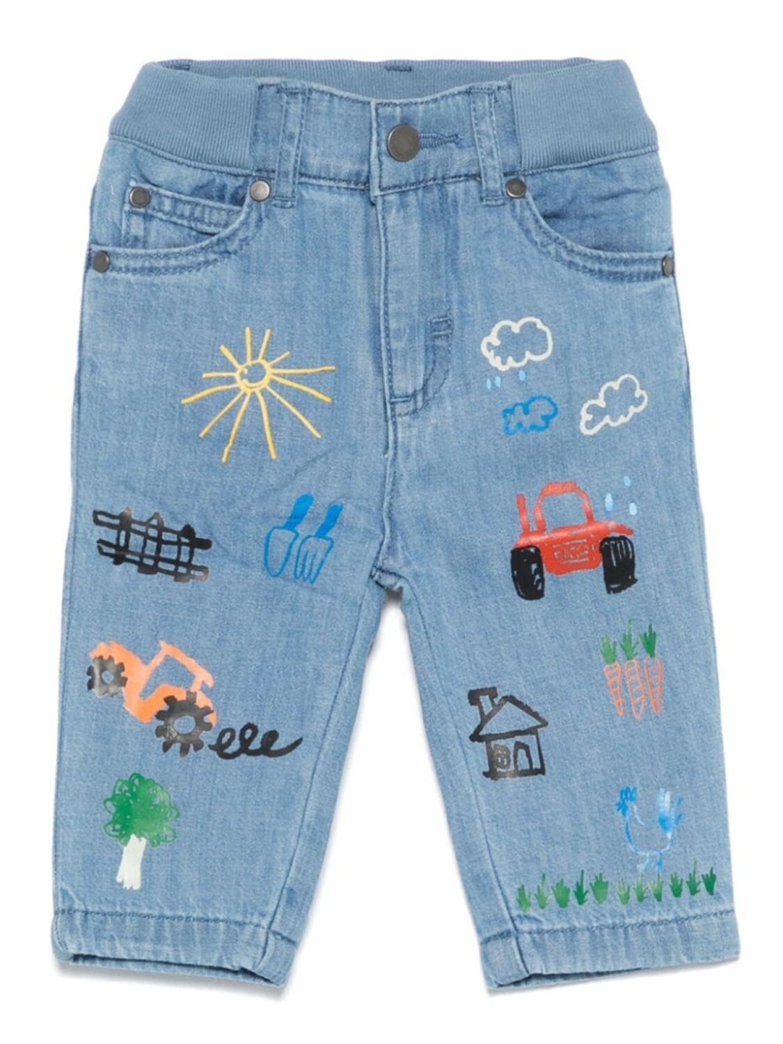 

Stella McCartney Kids джинсы с иллюстрированным принтом, синий