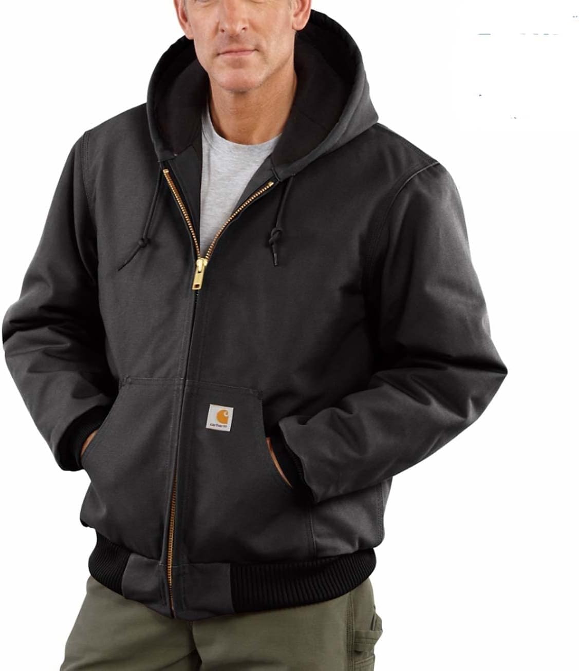 

Толстовка Carhartt mens Loose Fit Firm Duck Insulated Flannel-lined Active Jacket, Black