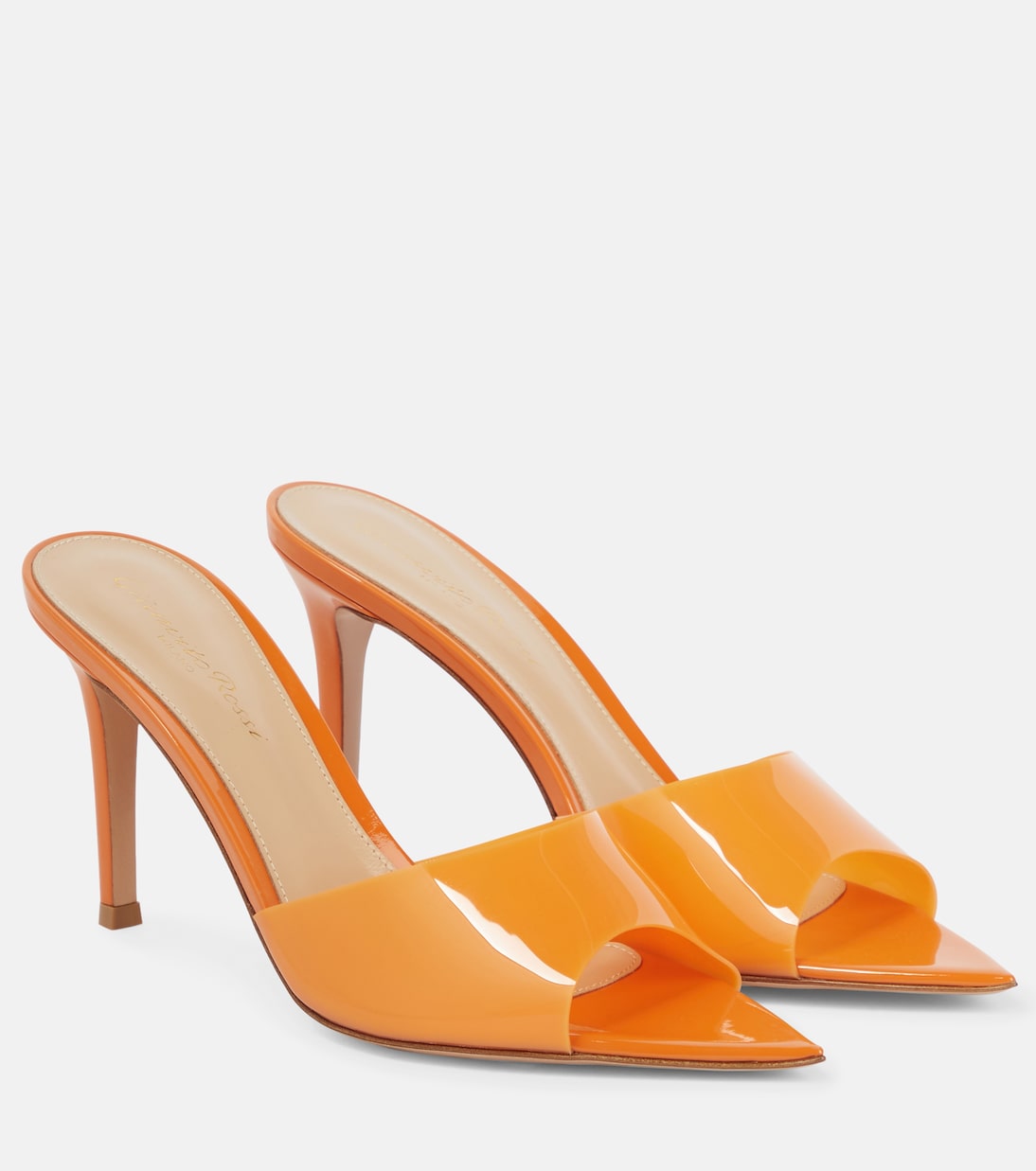 Мюли Elle 85 из ПВХ и лакированной кожи Gianvito Rossi, Mango+Mango