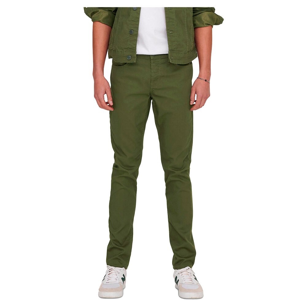 

Брюки Only & Sons Loom Life Slim Fit, зеленый