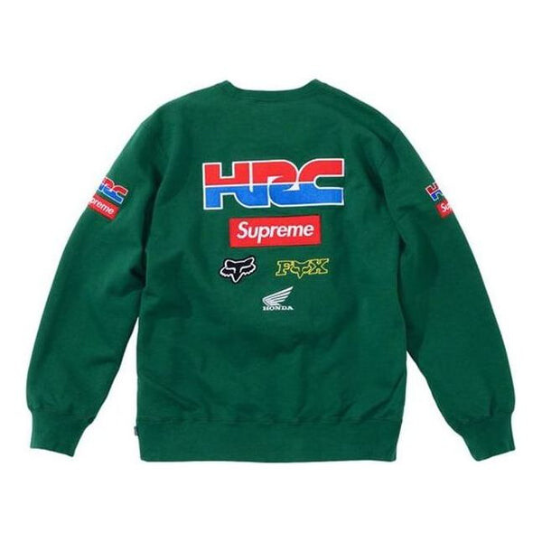

Толстовка x honda fox racing crewneck 'green' Supreme, зеленый