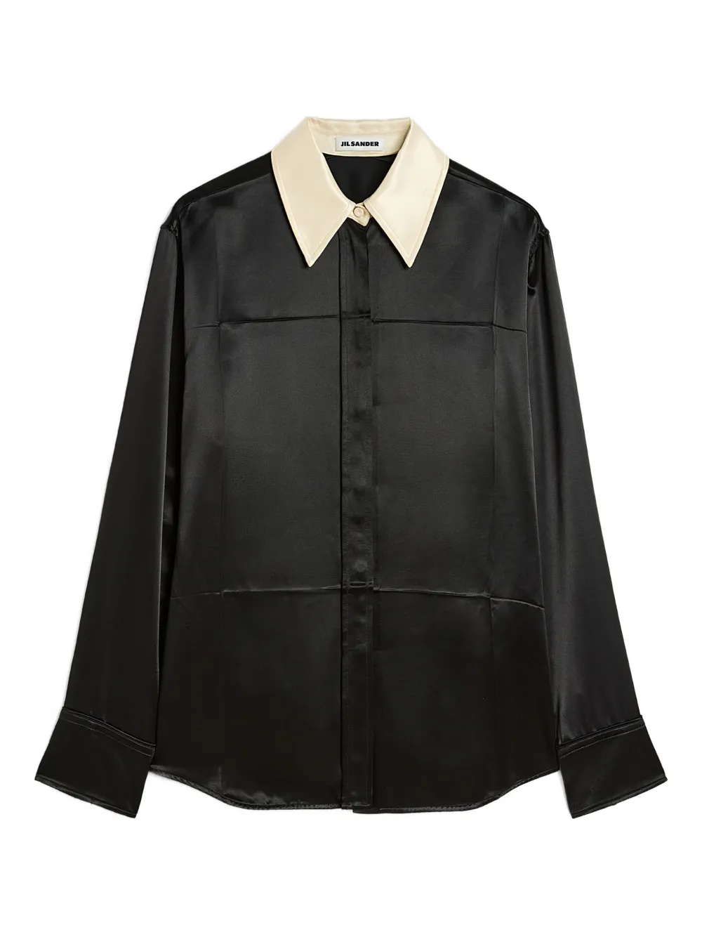 

Рубашка с контрастным воротником JIL SANDER, черный