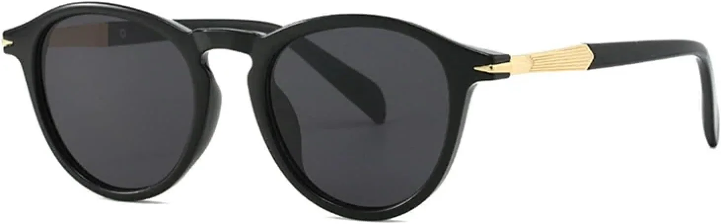 

Солнцезащитные очки с защитой от УФ-излучения UV400 для женщин и мужчин | Круглые градиентные линзы | для занятий спортом на открытом воздухе DSVIGF, Black Gray