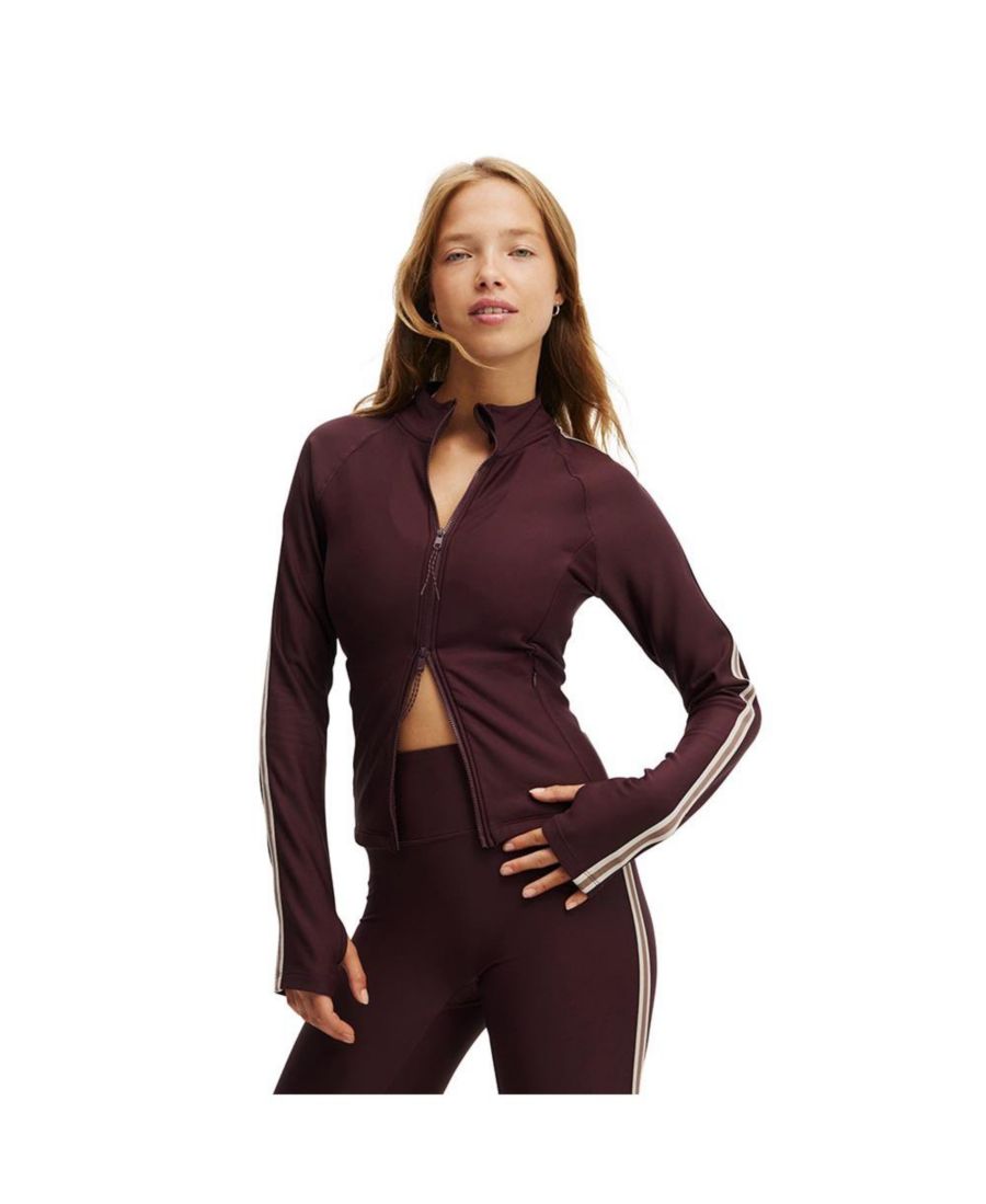 

Женская спортивная куртка на флисовой подкладке COTTON ON, Cherry ripe/deep taupe