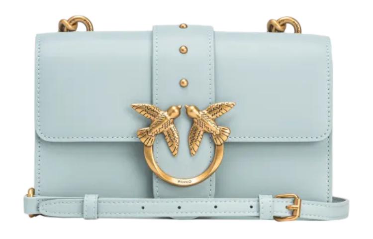 

PINKO Сумка через плечо LOVE Series из коровьей кожи, женская, светло-голубая