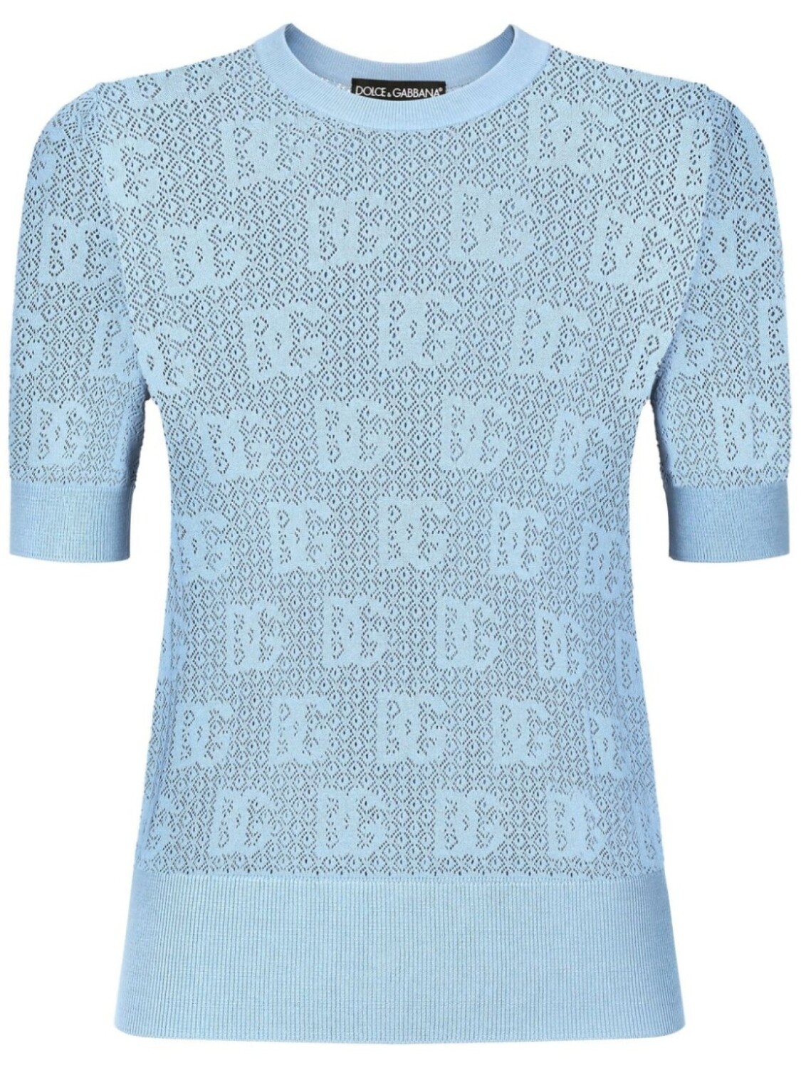 

Dolce & Gabbana топ с вышитым логотипом, синий