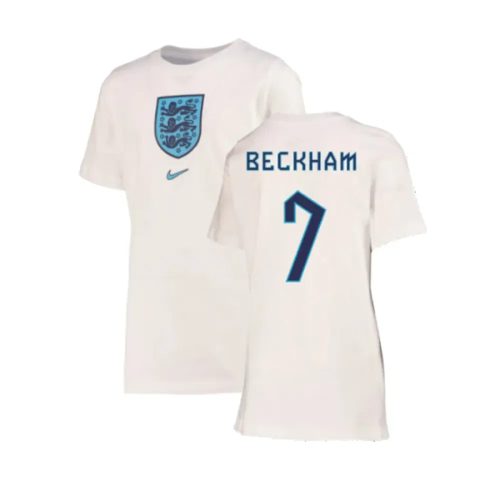 Футболка с гербом Англии David Beckham 7 Nike England, белый