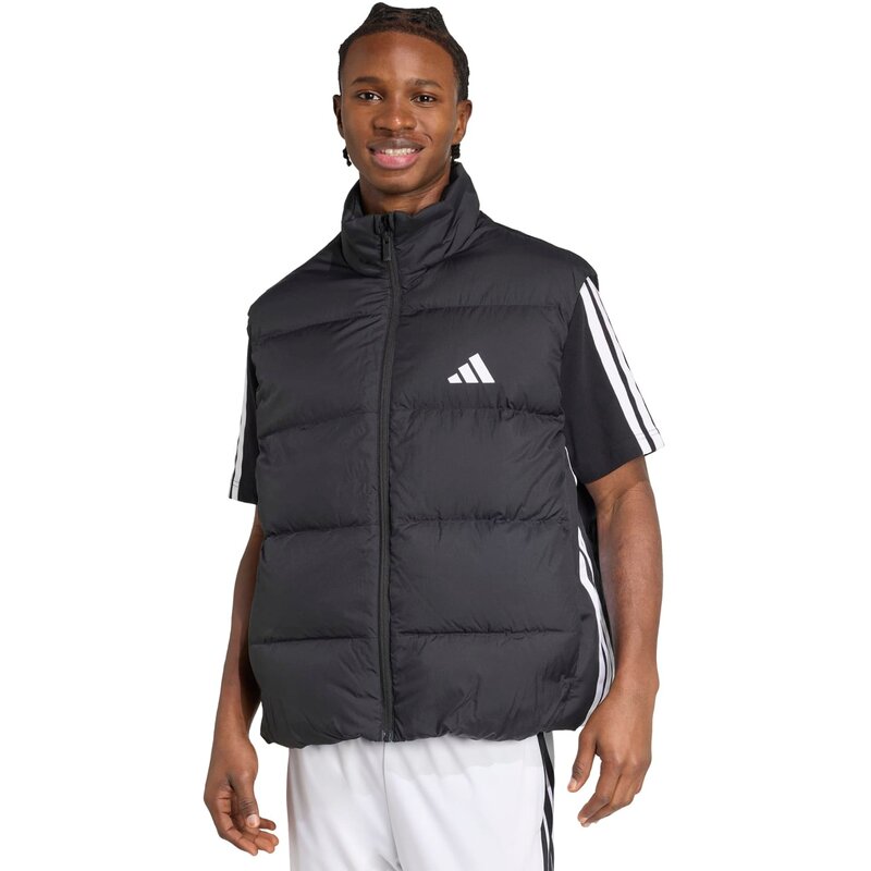 Стеганый жилет Essentials Climawarm с тремя полосками Adidas, черный — фото 2