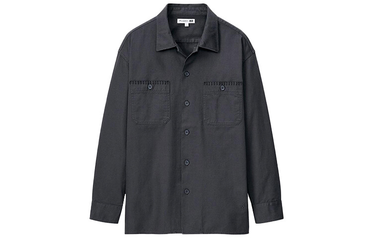 Рубашка унисекс Uniqlo, хаки