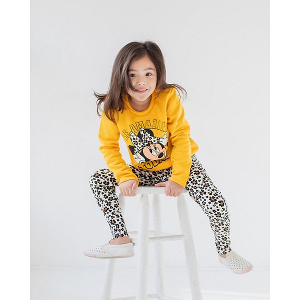 Комплект свитшот и леггинсы Disney Minnie Mouse Imagikids, Yellow — фото 2