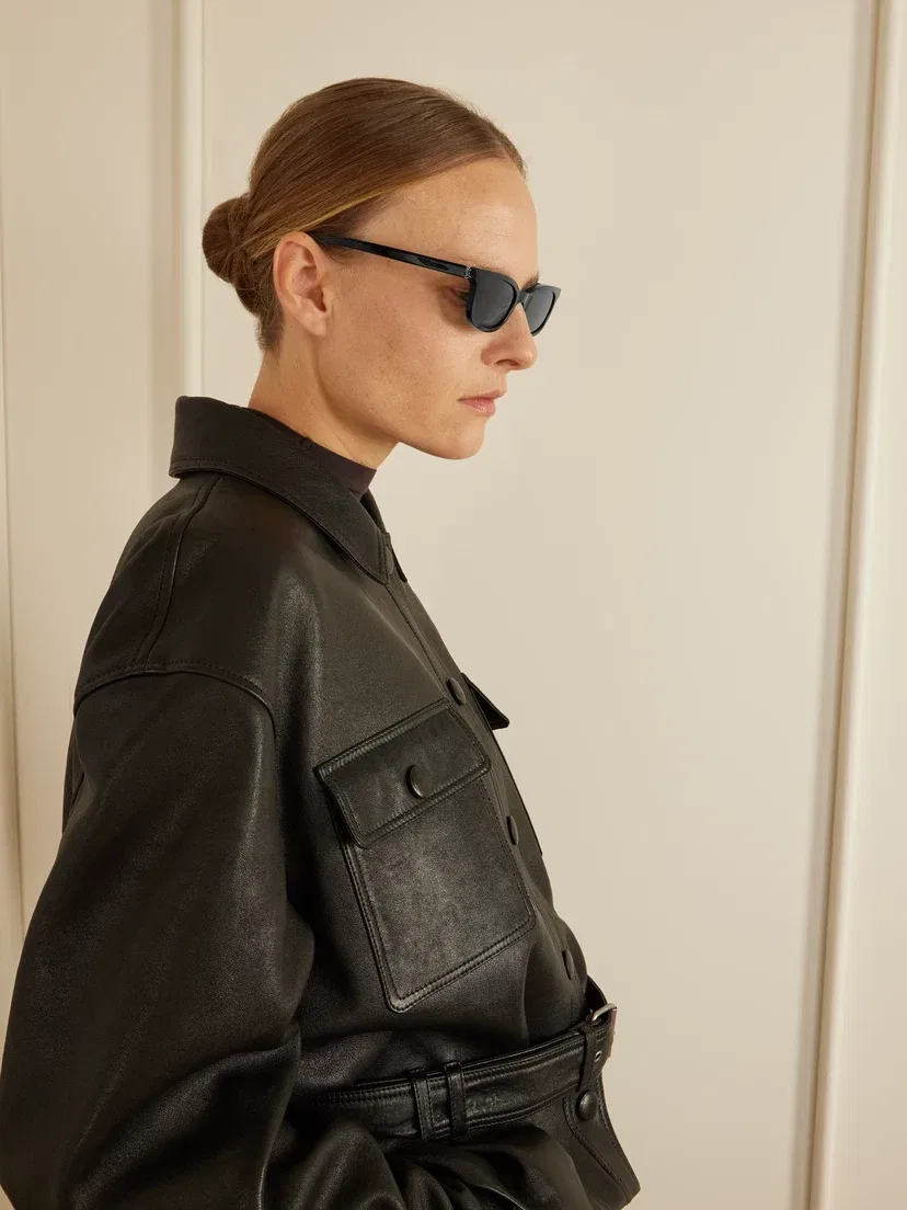 Солнцезащитные очки-кошачий глаз из ацетата Saint Laurent Eyewear, черный — фото 4