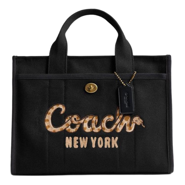 

COACH Тканевая сумка-шоппер Сумка через плечо Кроссбоди Клатч большого размера Женская черная