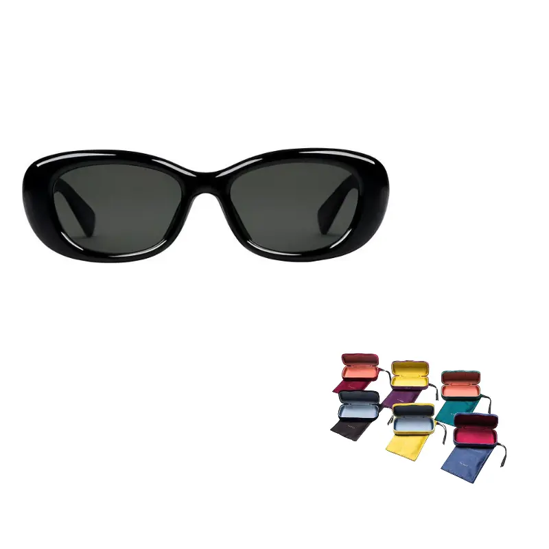 

GUCCI Литьевая овальная солнцезащитная модель женская черная, Black