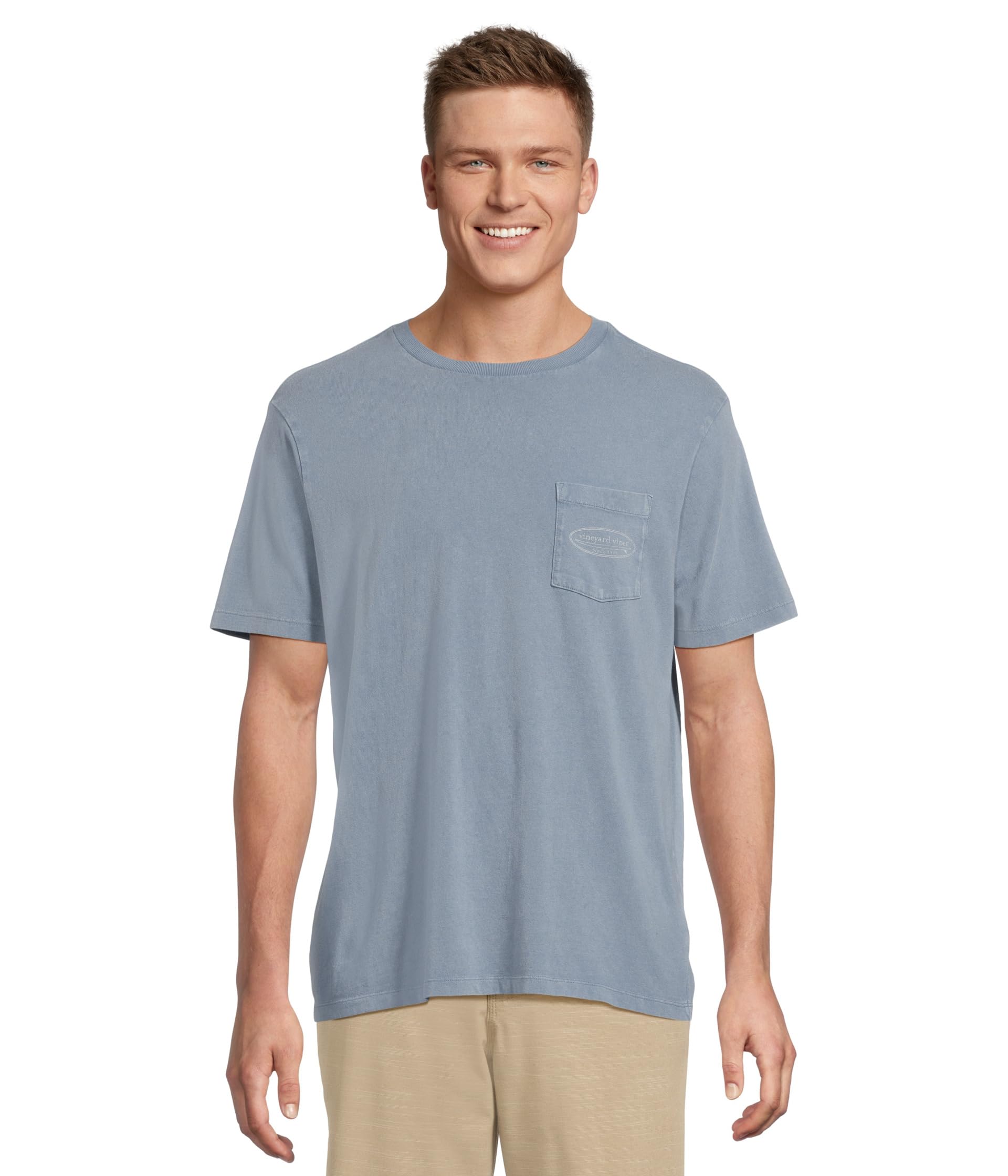 

Футболка Vineyard Vines Outlined Surf Logo Short, цвет Blue Mirage