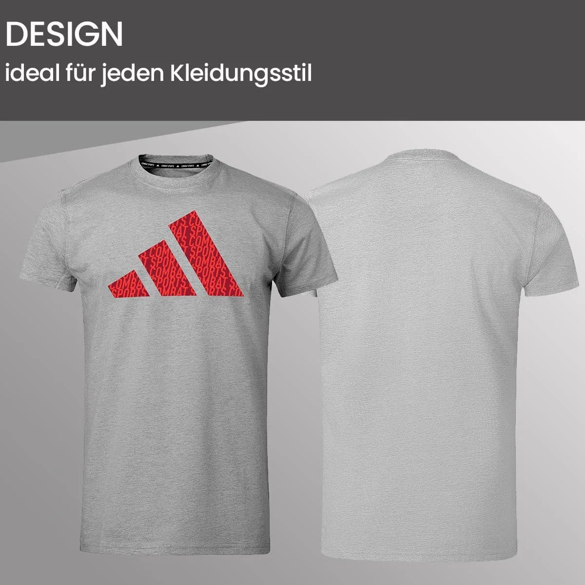 Футболка с коротким рукавом из хлопка Adidas - унисекс с принтом, для тренировок и повседневной носки, активная футболка для мужчин и женщин, ADICLTSPS-CS (US, Alpha, Medium, Regular, Regular, Medium Heather Grey) — фото 3