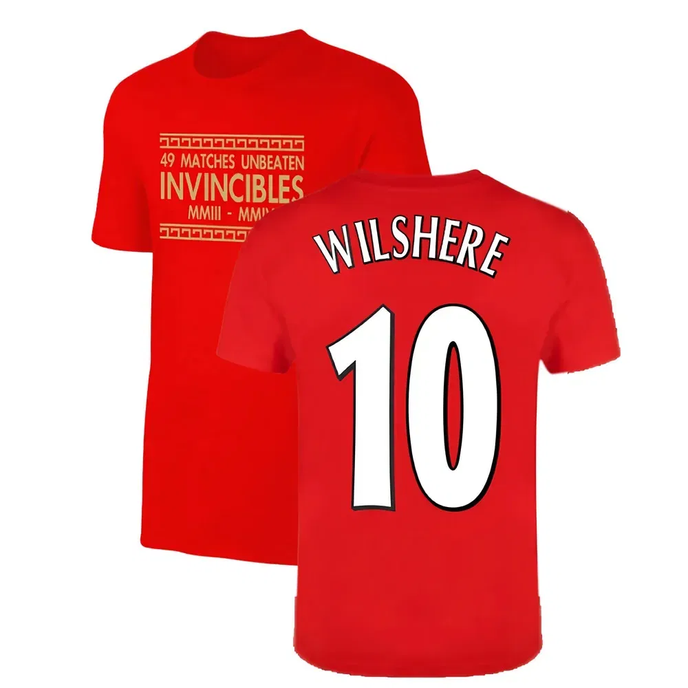 Футболка The Invincibles 49 Unbeaten Wilshere 10 Arsenal Fc, красный