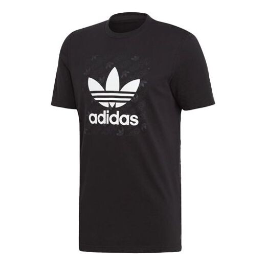 

Футболка originals large logo round neck short sleeve black Adidas, черный