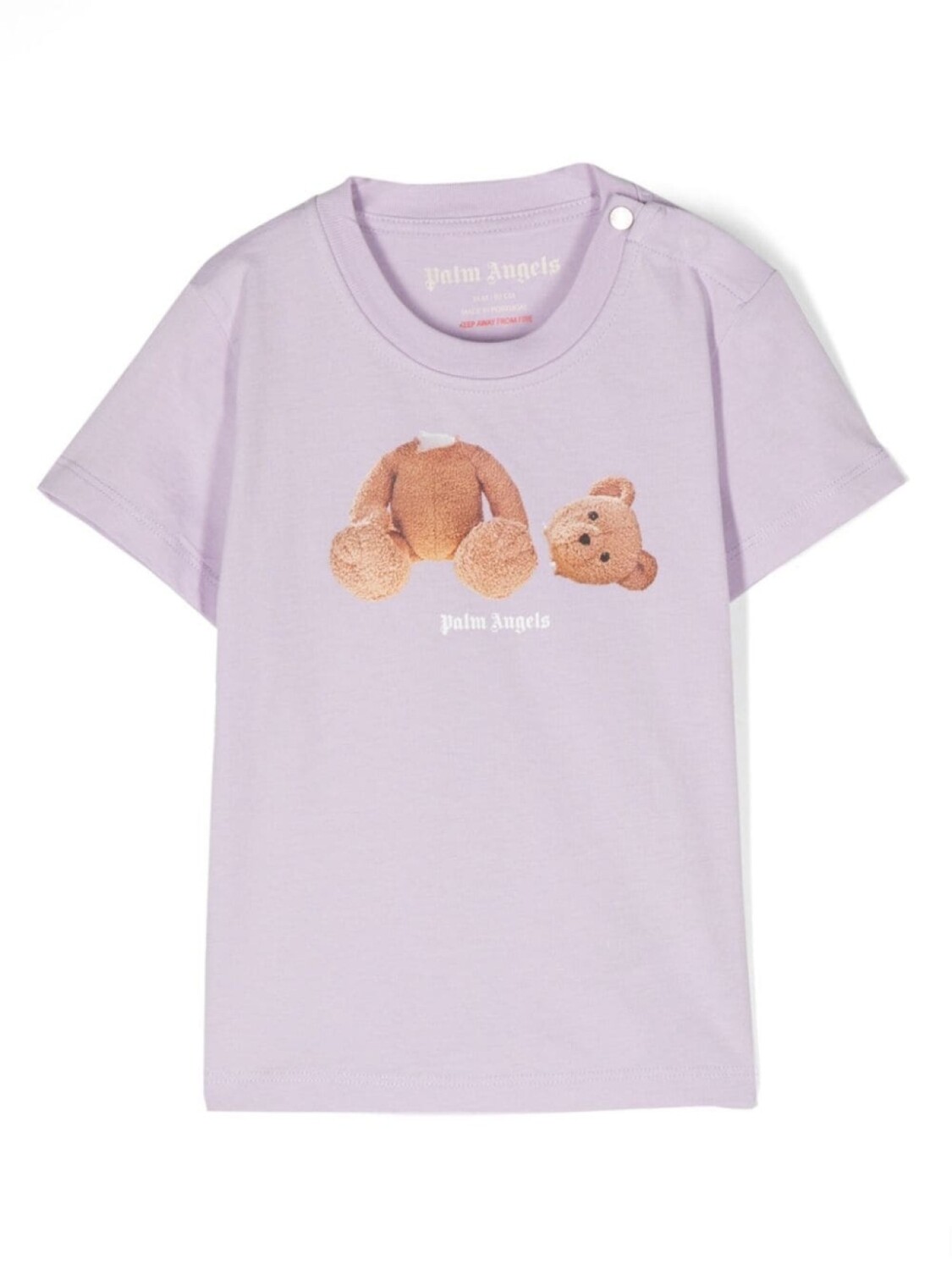 

Palm Angels Kids футболка с принтом, фиолетовый