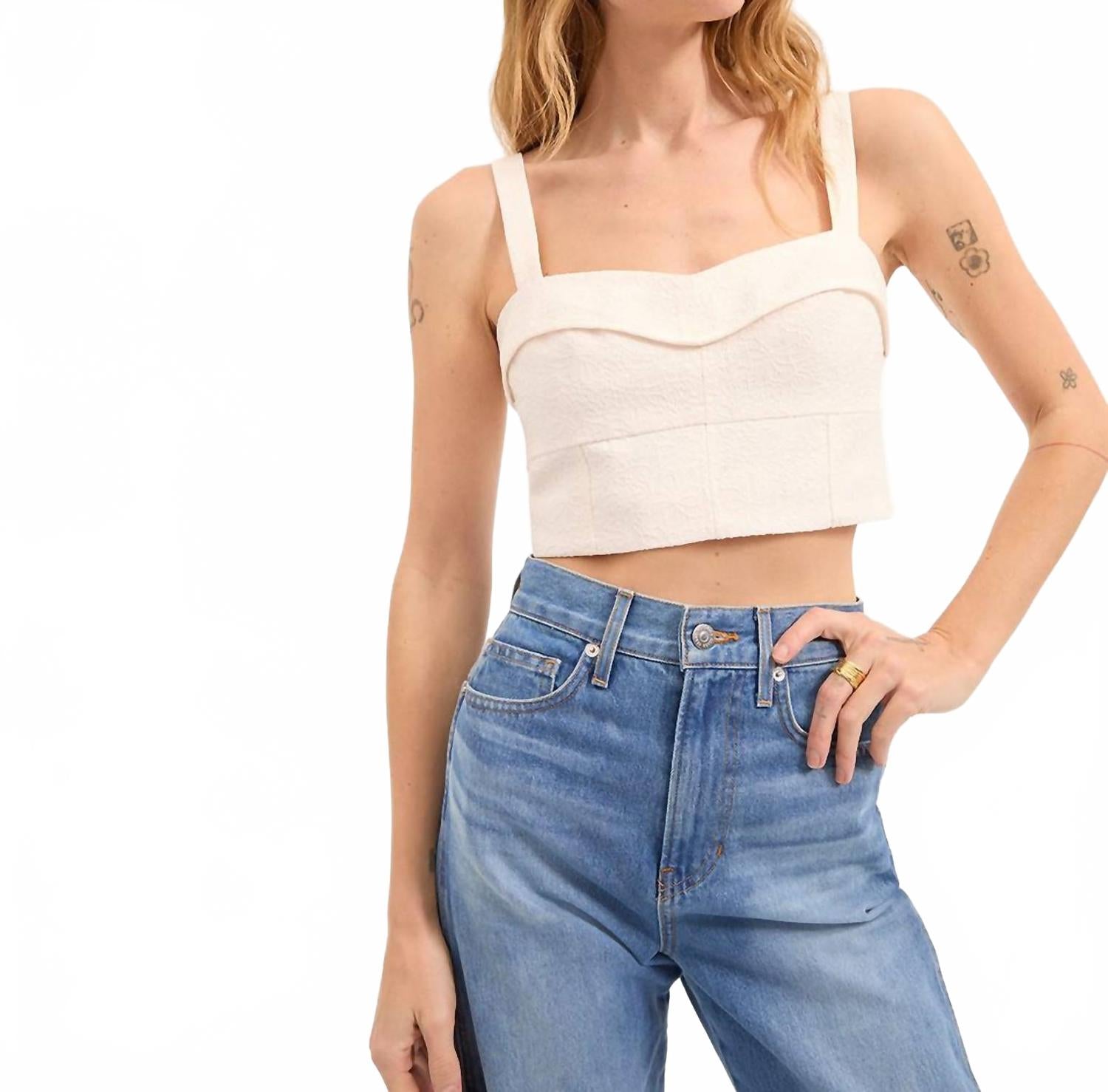 

Факсон Джаккард Топ в цвете голубь Veronica Beard