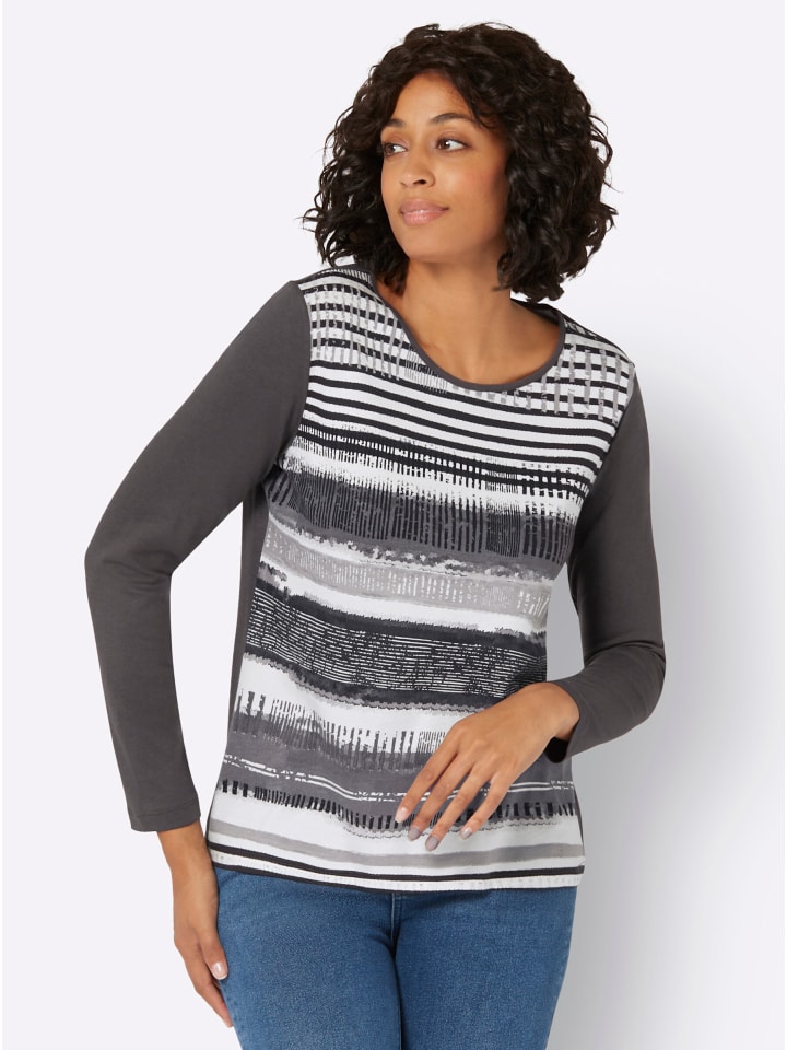 

Рубашка с длинными рукавами в темно-серую полоску WITT WEIDEN