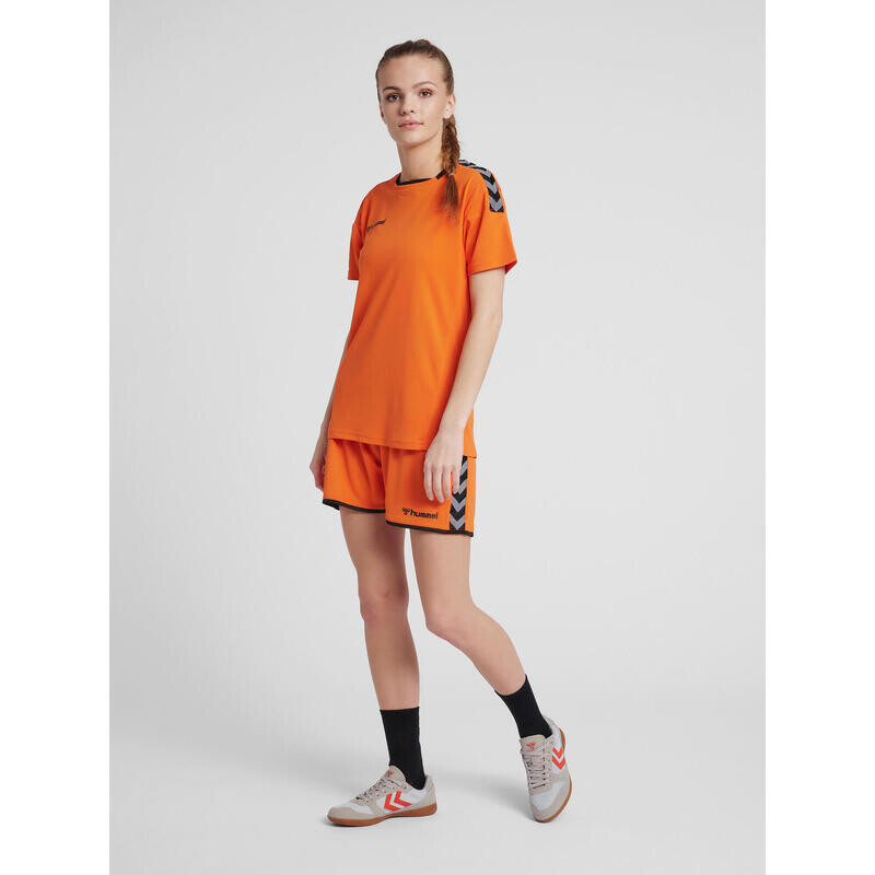 

Шорты Hummel, цвет papayaorange/schwarz/schwarz