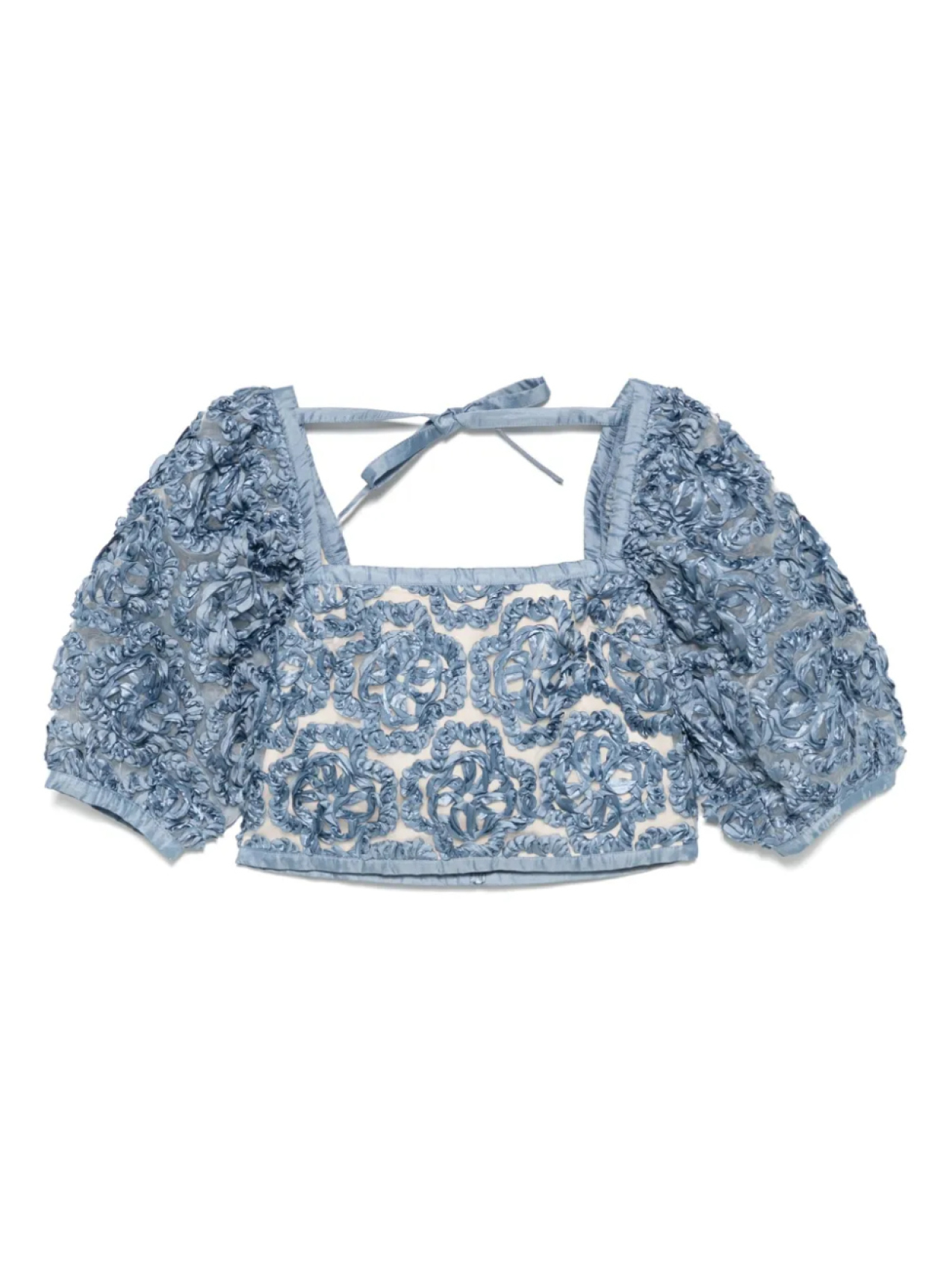 

Блузка Maje floral organza top, синий
