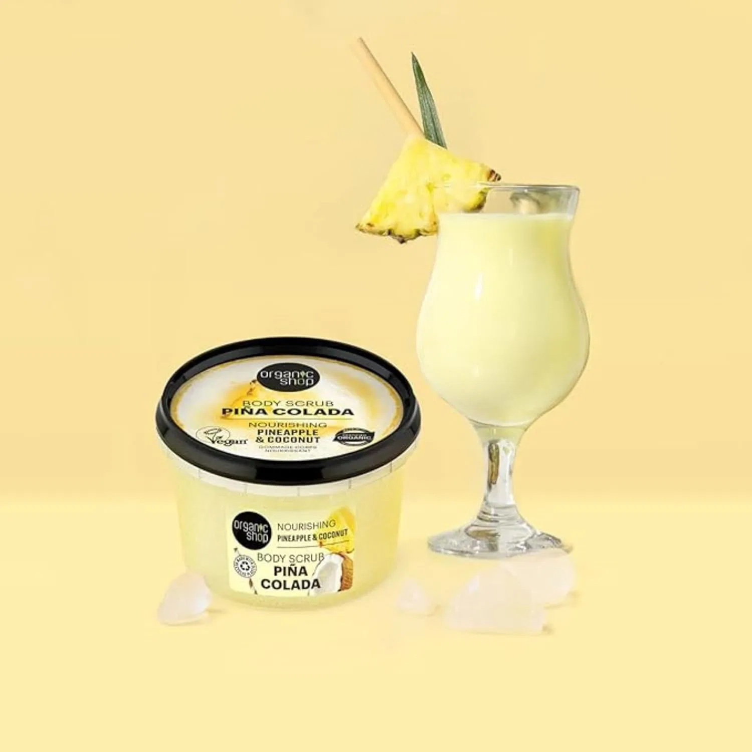 Питательный скраб для тела Organic Shop Pina Colada с ананасом и кокосом Organic Shop — фото 4