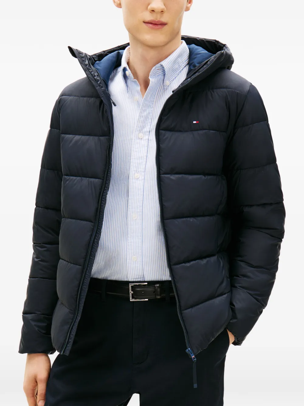 Стеганая куртка с капюшоном Tommy Hilfiger, синий — фото 4