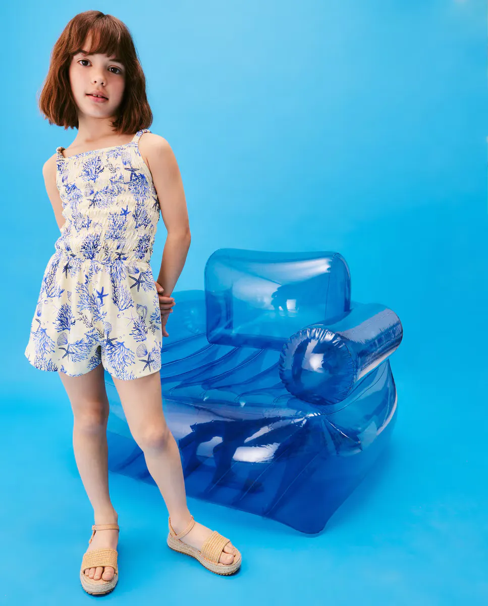 

Девичий короткий комбинезон с подтяжками Kids El Corte Inglés, жёлтый
