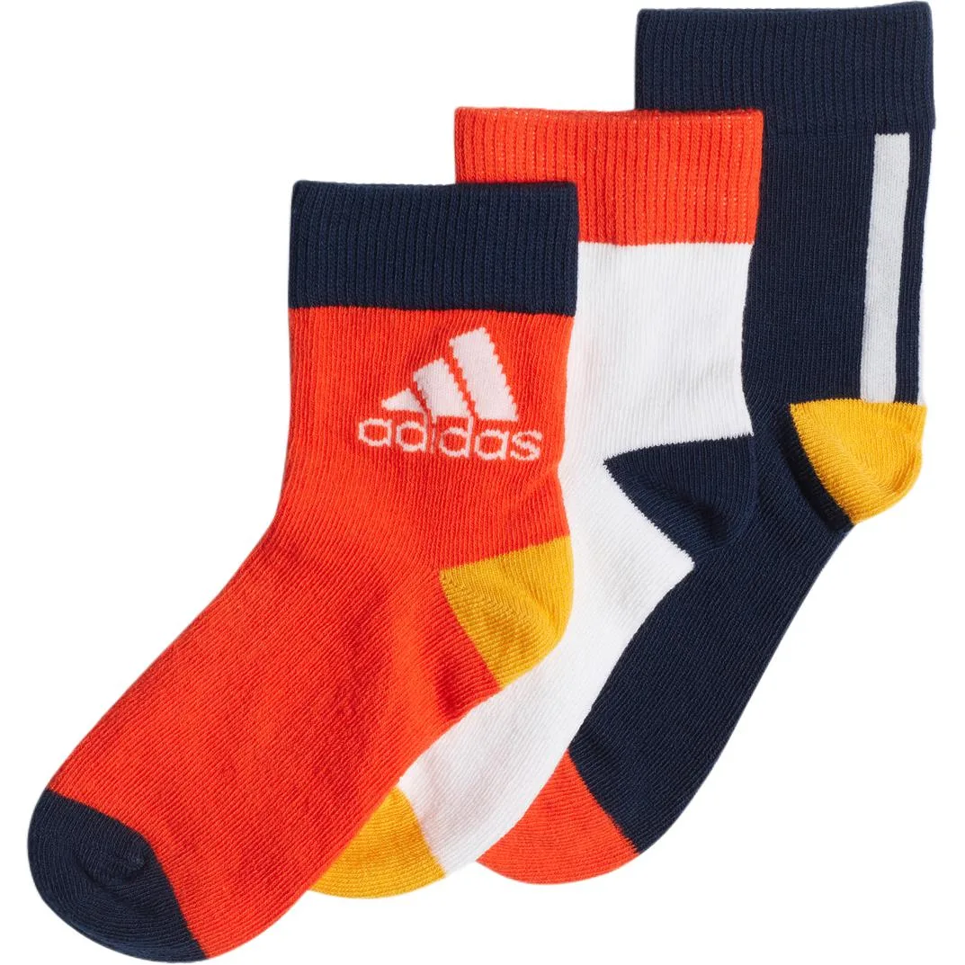 Adidas Носки 3 пары оранжевые детские — фото 3