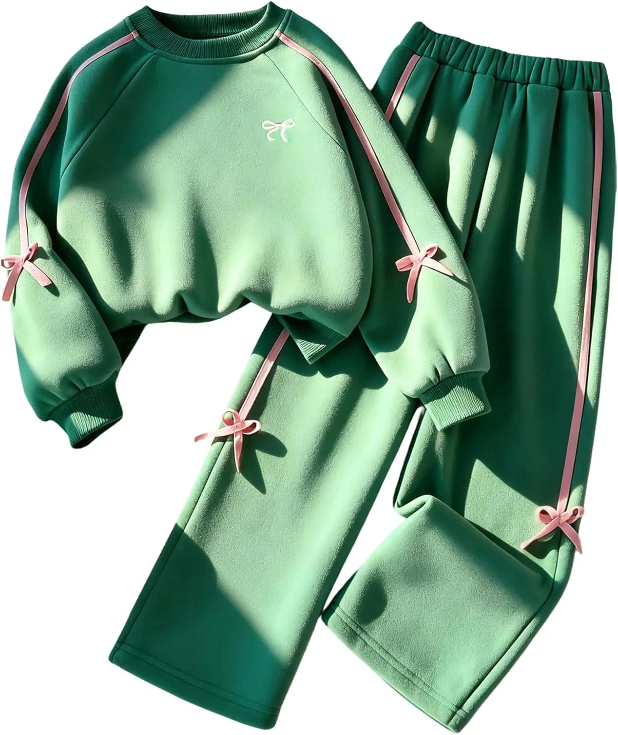 Детский спортивный костюм с бантом SOLY HUX, Green Bows