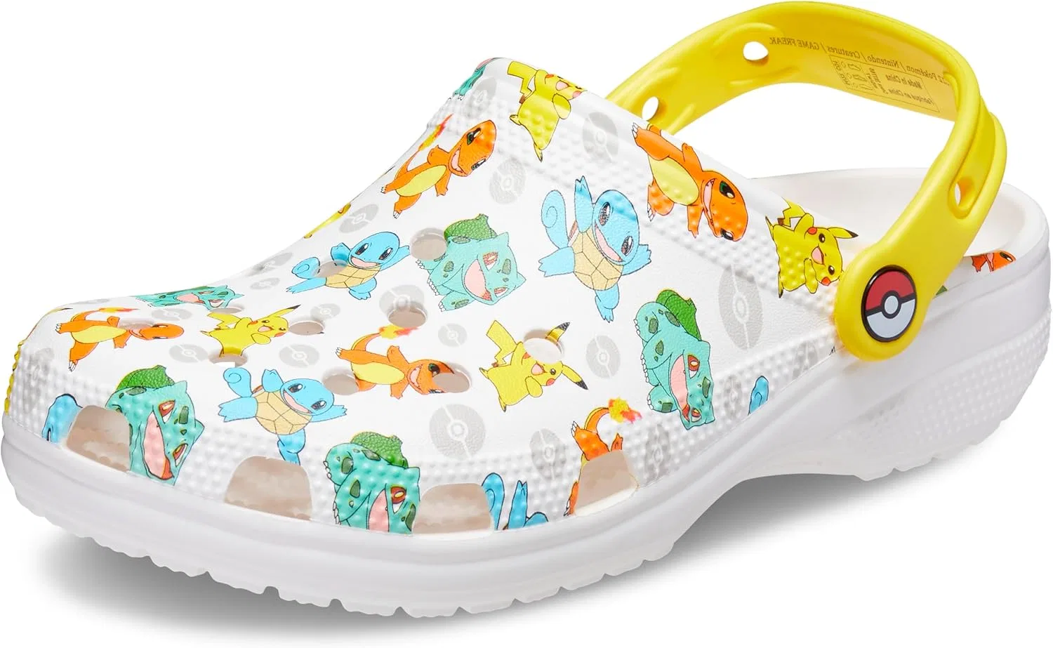 Деревянные сабо Crocs с Пикачу, белый