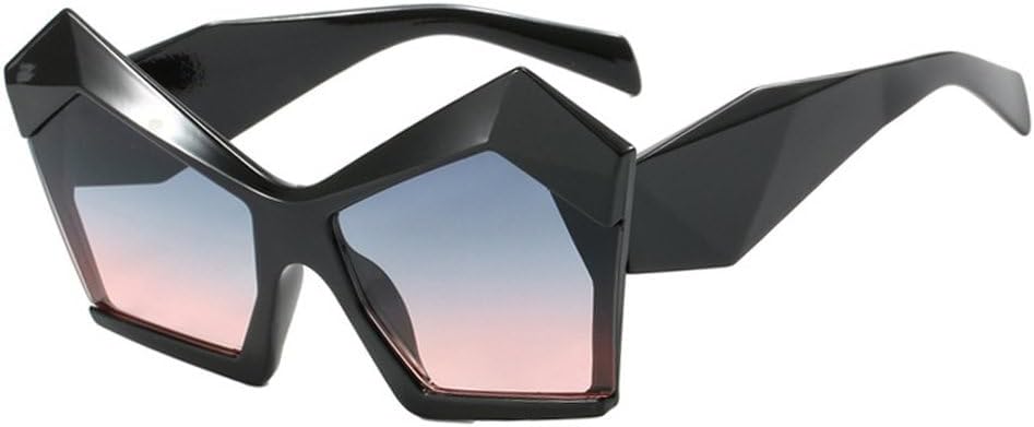 

Модные солнцезащитные очки неправильной формы для женщин, разноцветные, с защитой от УФ-излучения UV400, трендовые солнцезащитные очки с градиентным переходом для женщин TKKTLLT, Black-graypink