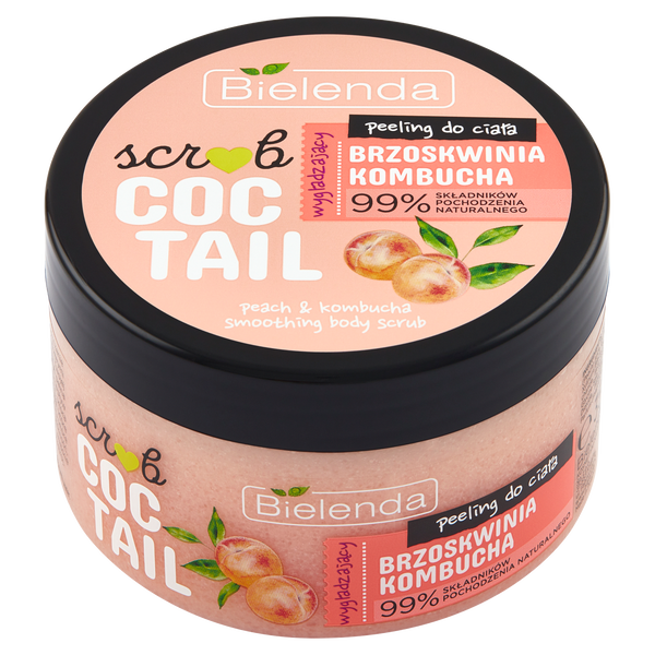 

Разглаживающий скраб для тела персик и комбуча, 350 г Bielenda Coctail scrub