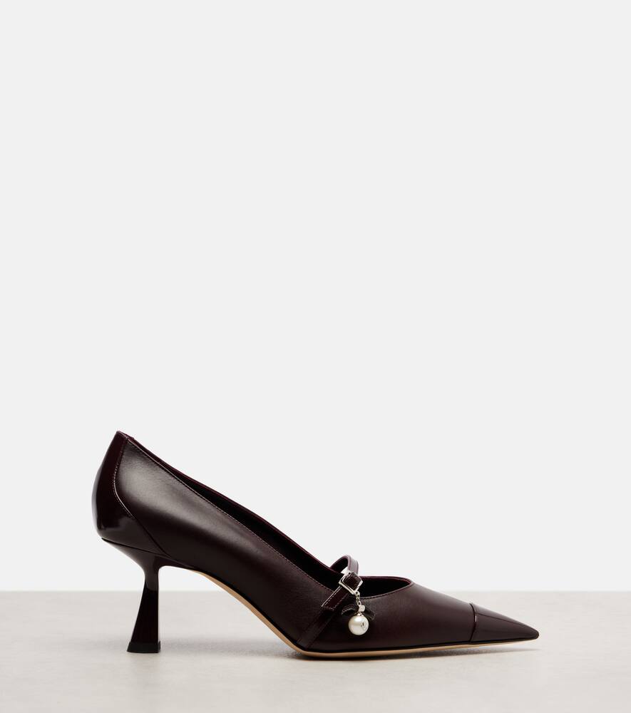 Туфли-лодочки Aren 65 из кожи Jimmy Choo, Deep Merlot — фото 4