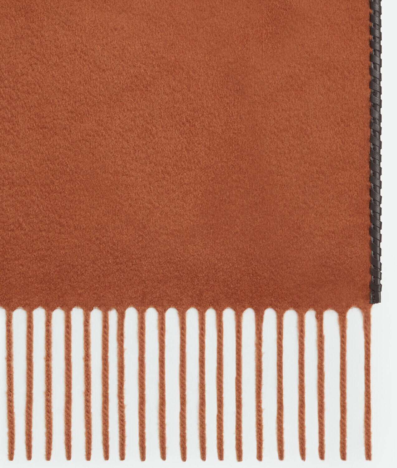 Cashmere scarf BOTTEGA VENETA, коричневый — фото 3