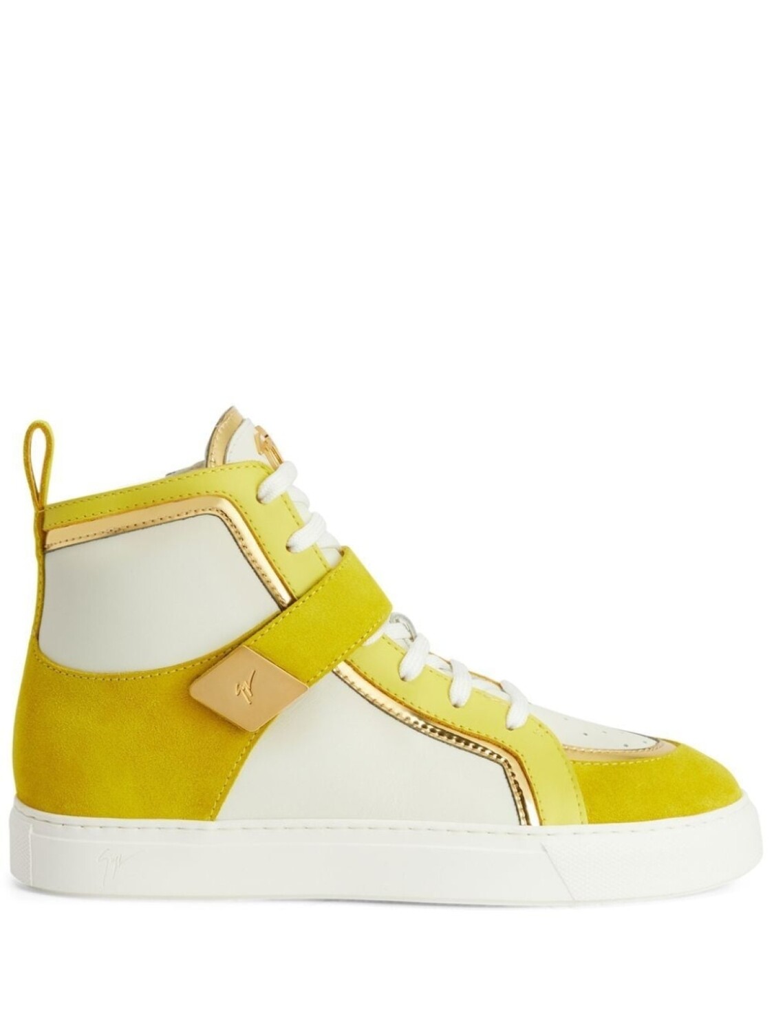 Giuseppe Zanotti высокие кроссовки Zenas со вставками, желтый
