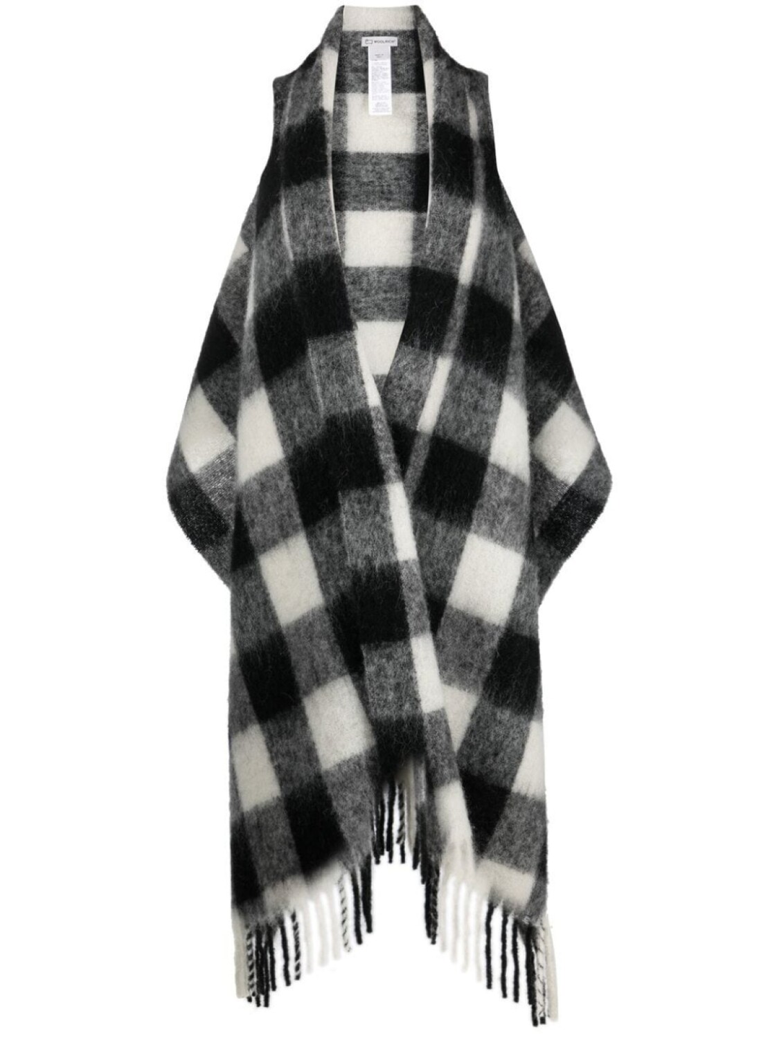 

Клетчатый шарф Woolrich, черный