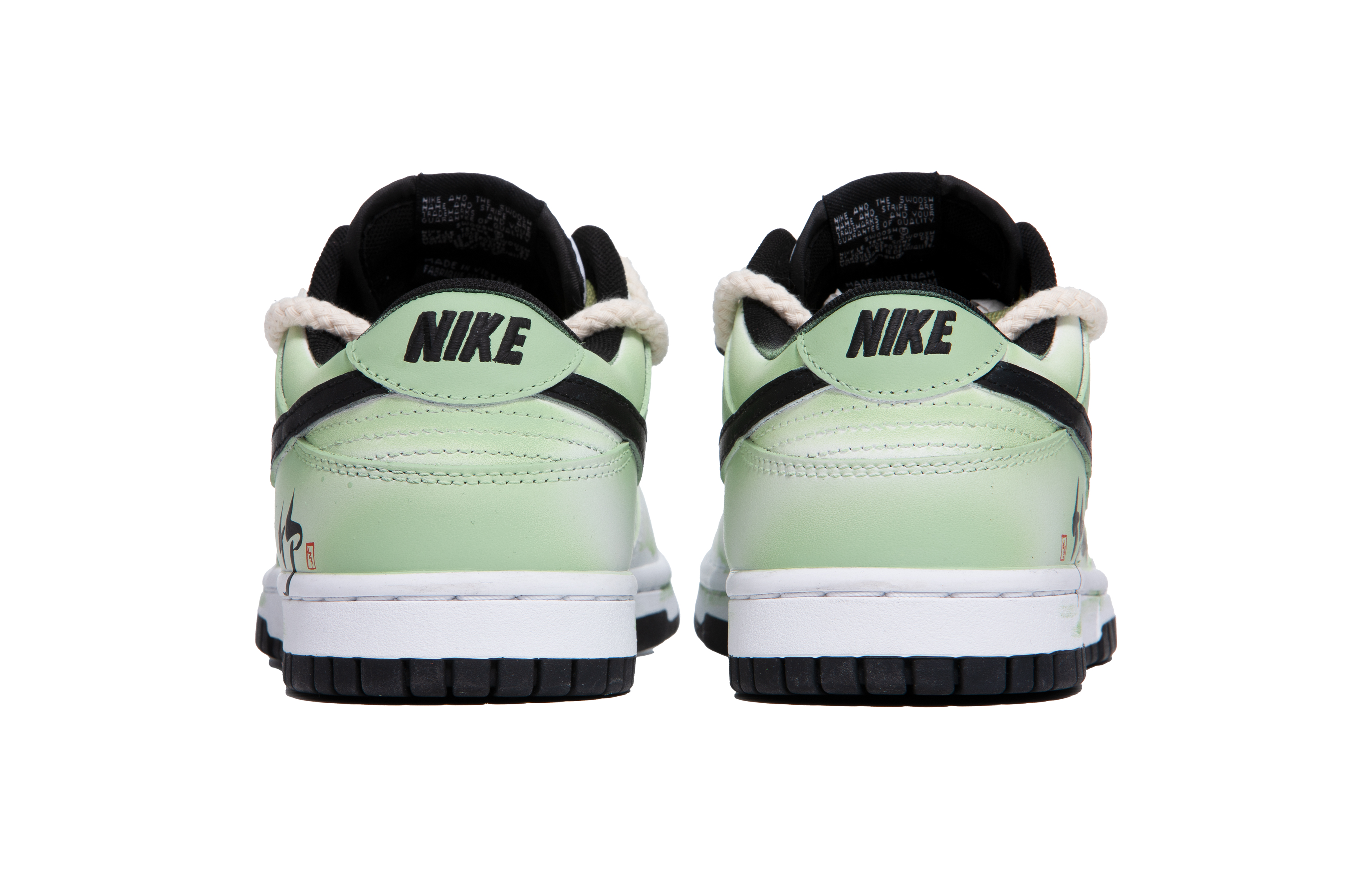 

Кроссовки Nike Dunk Skateboarding Shoes Unisex Low-top White/Green/Black, светло-зеленый